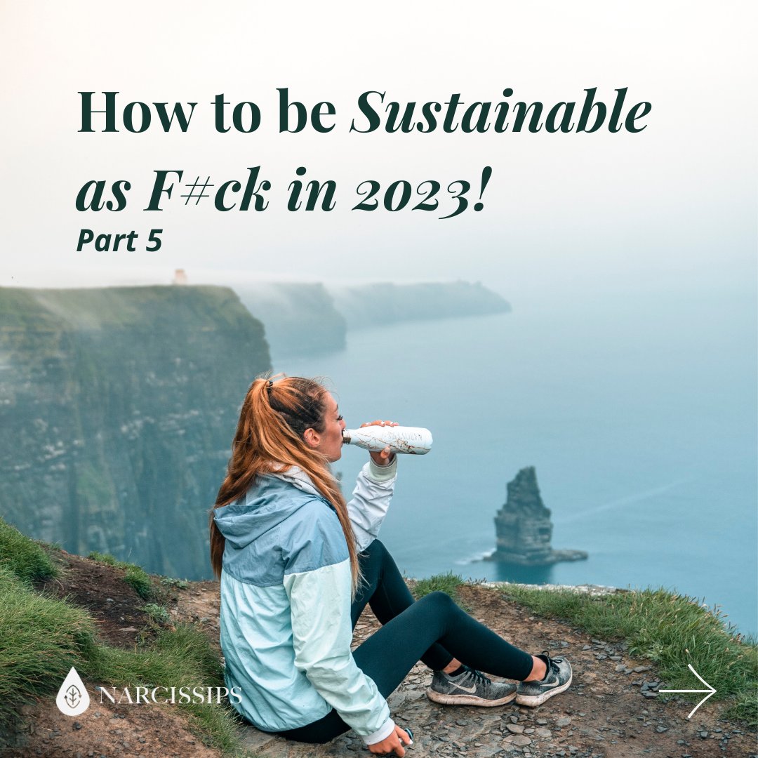 Narcissips's tweet image. How to be Sustainable as F#ck in 2023, part 5 with Narcissips Ireland - small changes, that can make a big impact!

Head over to our Blog section to see how easy, realistic tips can make a difference.

#smallchange #reuse #irishbrand #irishbusiness  #plasticfree