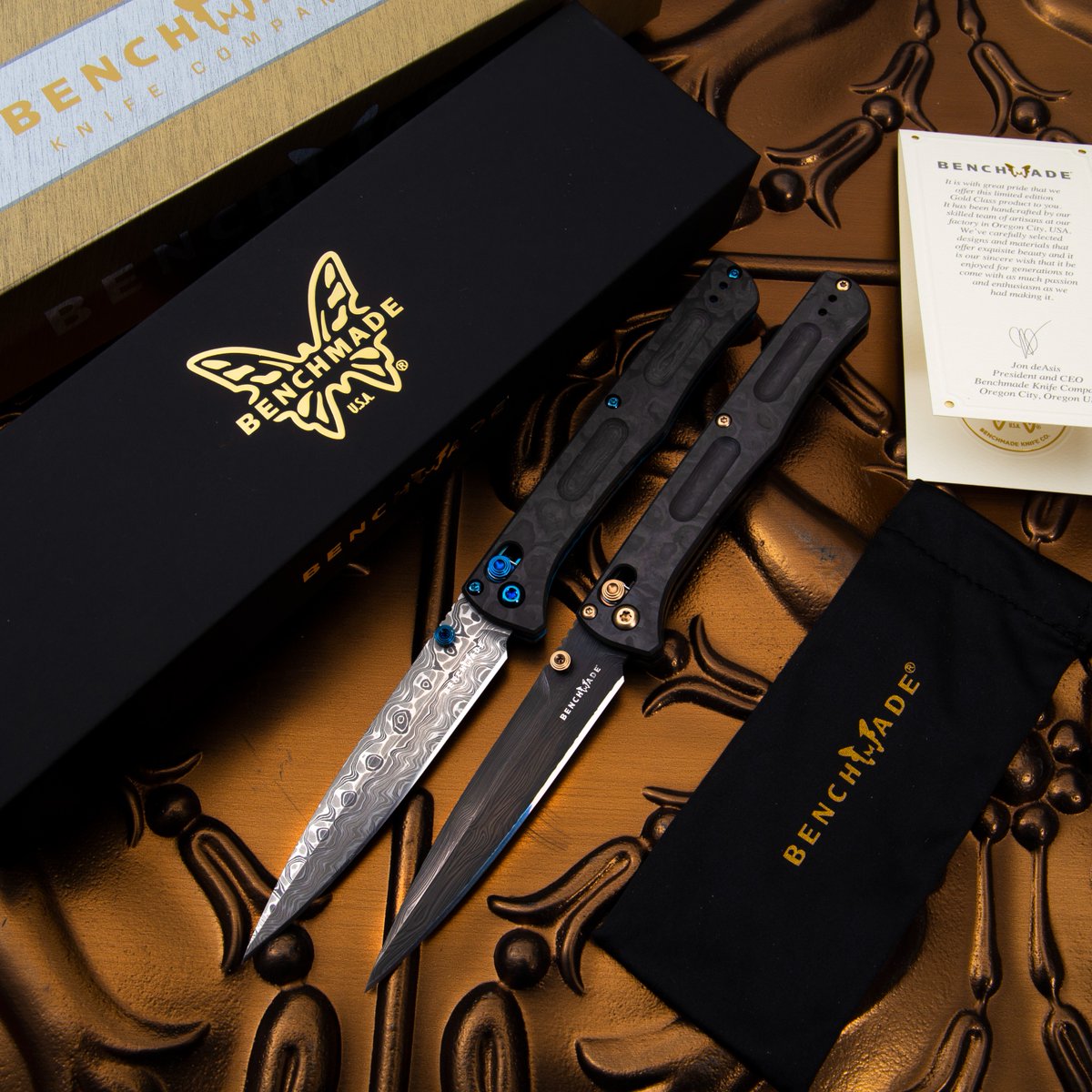 SMKWcom's tweet photo. https://t.co/JiK0bkh8UO
Available today, A Benchmade Gold Class knife is not an ordinary knife. These knives are carefully crafted with top-of-the-line premium materials. The design and precision of Benchmade’s Gold Class knives are simply unmatchable. https://t.co/m3EYaOuBqc