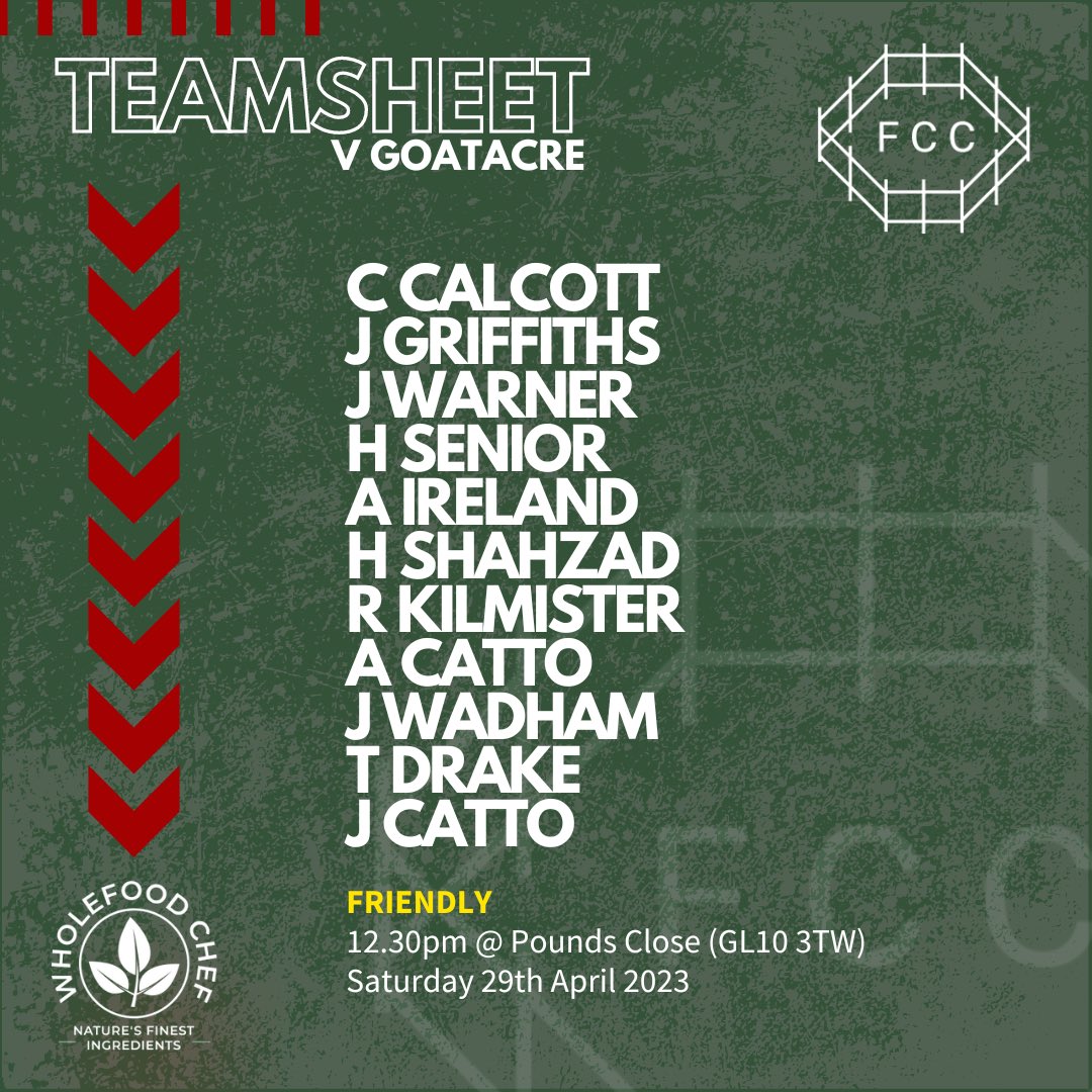FrocesterCC's tweet photo. Here are your teams for this weekend. 

Three games, a social and it’s bank holiday 😎 ☀️

#UpTheFros 

@GoatacreCC @WestburyOSCC @WbourneCC https://t.co/eQfRCUql2Y
