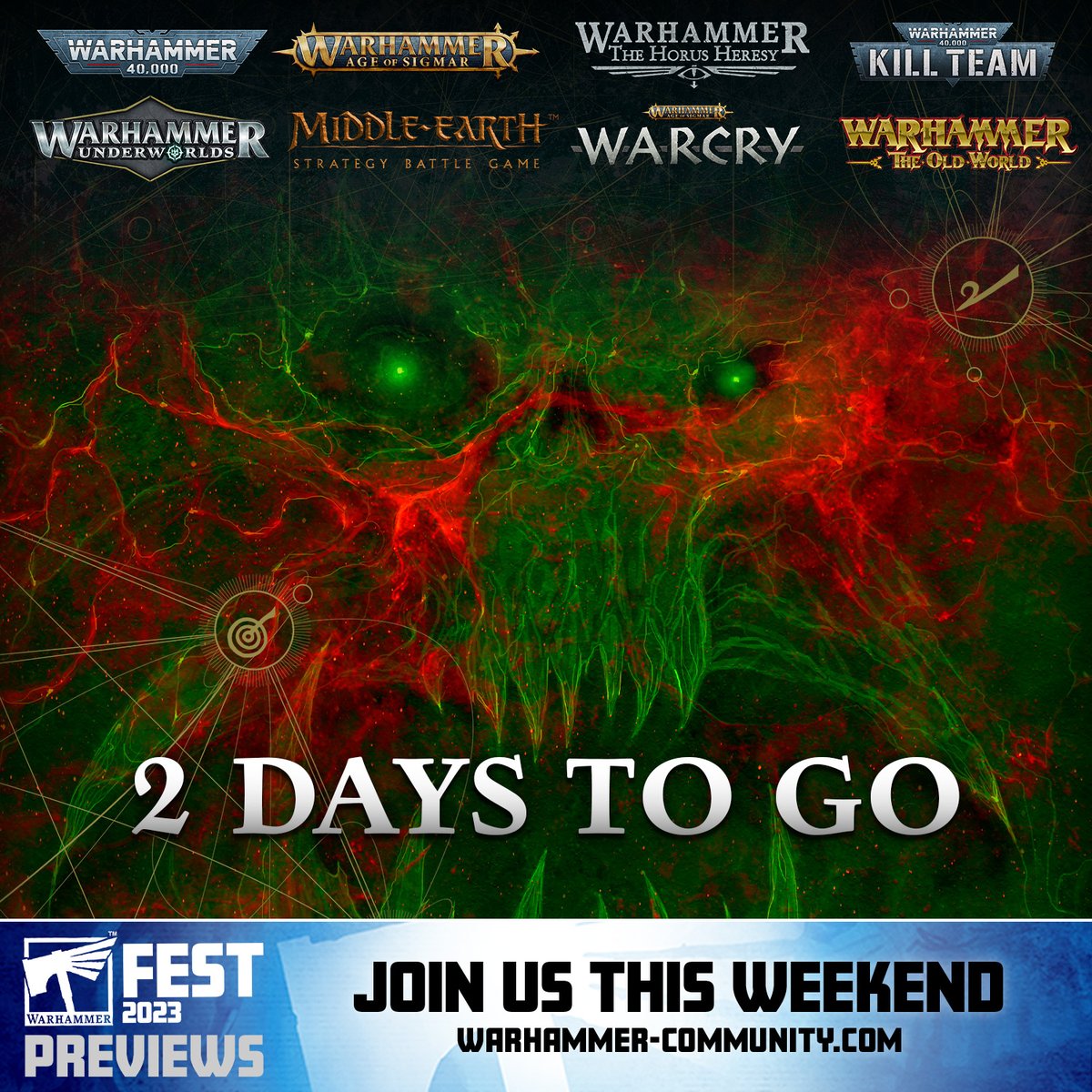 warhammer's tweet photo. It's a mere two days to go until Warhammer Fest 2023 – would you rather we showed off something kunnin' or something brutal? 

https://t.co/jQ1p062aVY

#WarhammerFest #WarhammerCommunity https://t.co/tquGUEaBiY