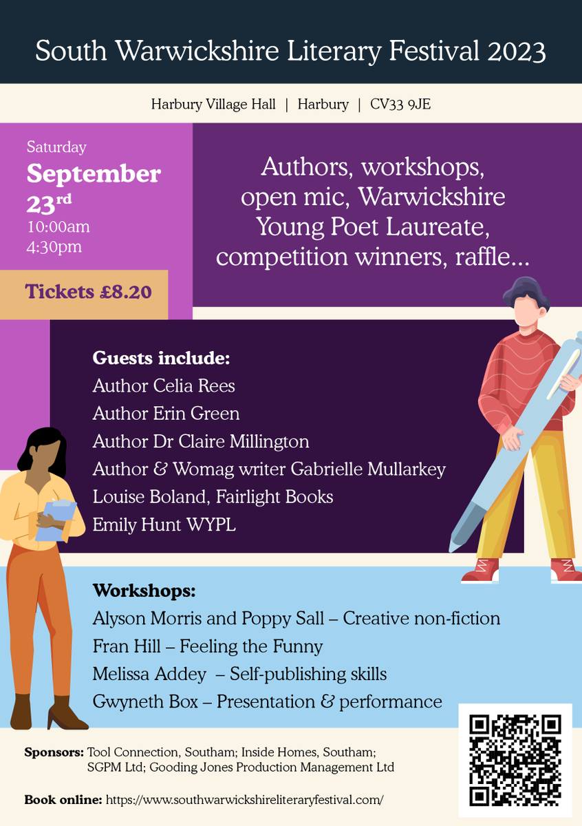 Tickets on sale now! Book early #writer chums, it's gonna be a goodie! @BizBuzzWarks @WarwickNub @MRCWarwick @WarwickSU @WarwickSummer @leamobs @leamcourier @LoveLeamington @LeamingtonLive Authors, Speakers, Workshops, Cake. What more could you want?!