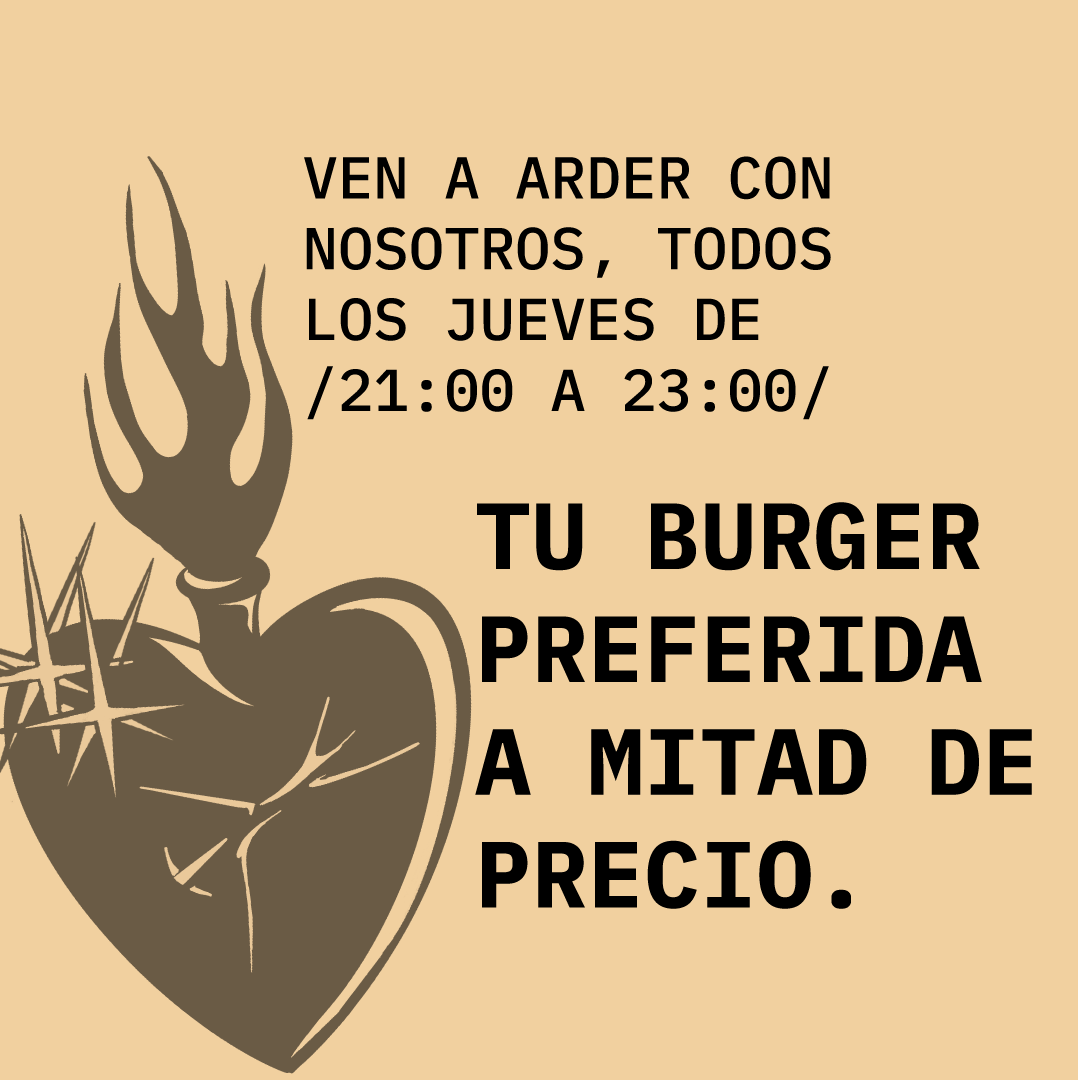 sinpecadotw's tweet photo. ¡Ven a arder con nosotros todos los jueves!
 🥀🙏🍔
#SINPECADO #foodie #malaga #hamburguesa #plantbased #veggie #vegetariano https://t.co/nOkcb3LL58