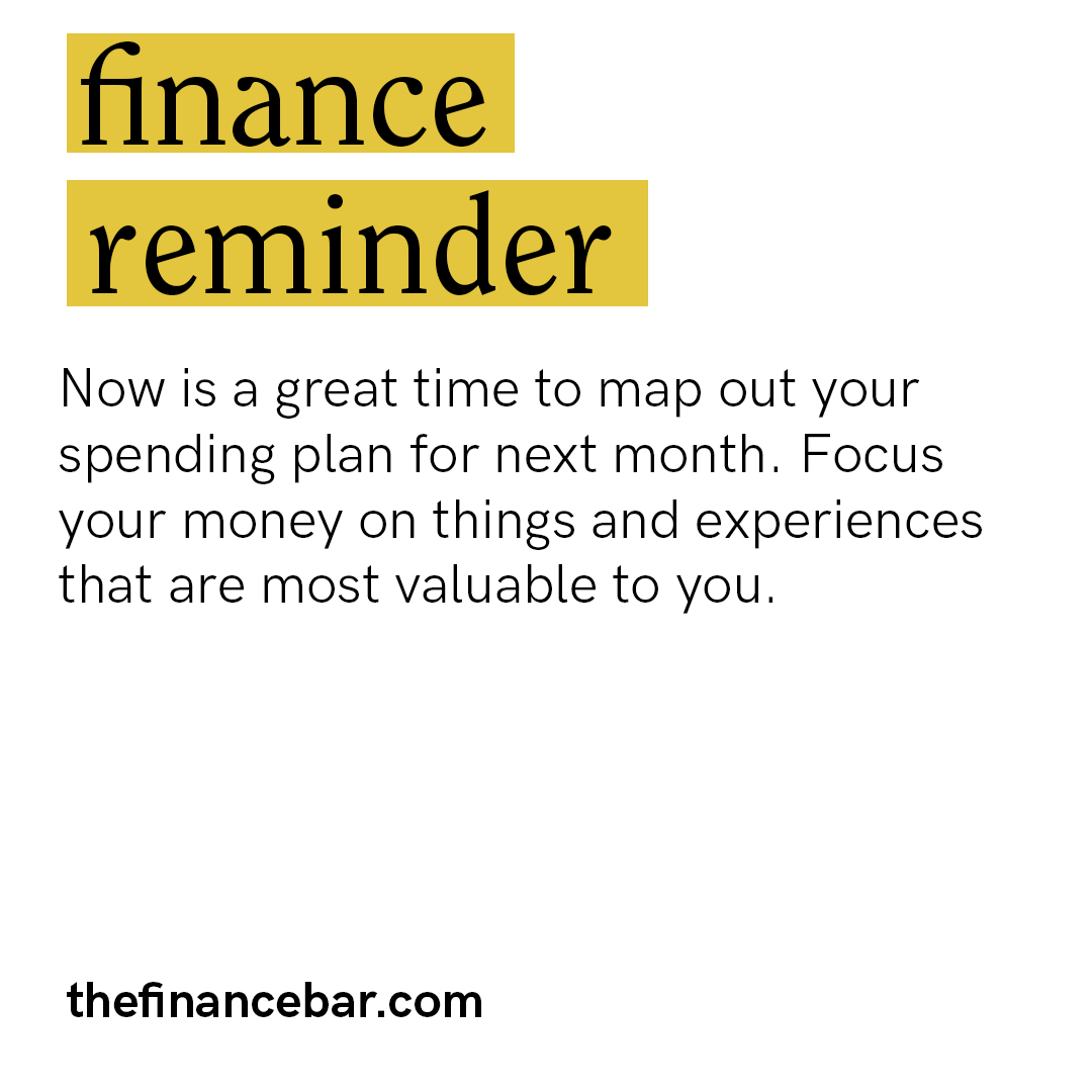 Plan and prepare. 

#thefinancebar #financialwellness #financialwellbeing #personalfinance #finance #habits #financialhabits