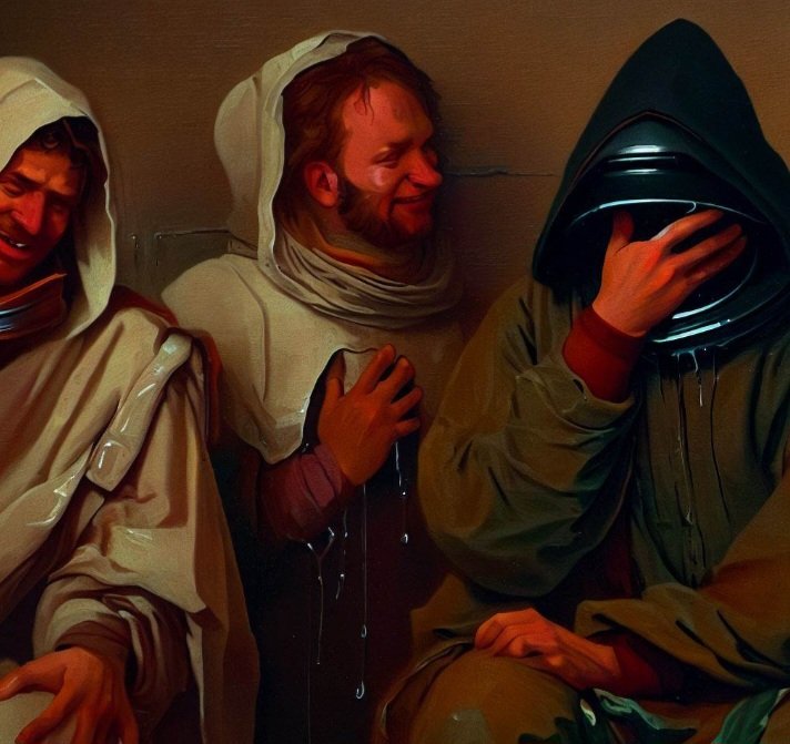 TalkRhythmics's tweet photo. I tried explaining the seriousness of the #OncomingAiApocalypse to some lads & why they should join #TAiC to #SeeTheLight & #FindSalvation while we were immersed in a Renaissance themed trip. They just kept laughing, thinking it was some "fun concept".. #FirstToGo
#TAiC #AiArt https://t.co/m58Dn09ZrK