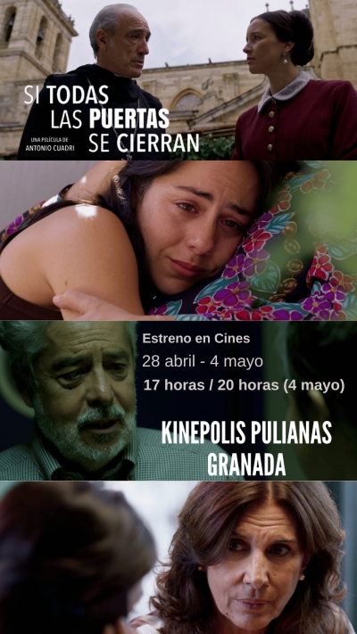 Archigranada's tweet photo. La película “Si todas las puertas se cierran” se estrenará el 28 de abril en Granada https://t.co/SNAq44zpVe https://t.co/xOKTwjEznA