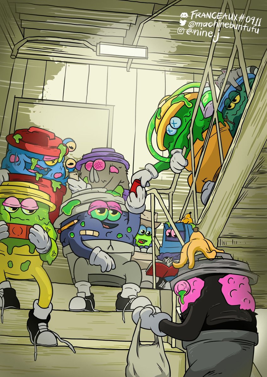 F1Sneako's tweet photo. #garbish morning @garbagefriends we out here at the hall way hanging out while the #garbageuniversity is closed
@smol__man @YoDontMentionMe @Blondie23LMD @jordean @_typicalfriends @MotionMarkus @jerezizzz
#garbagepass #garbagefriends #nft #nftcommunity https://t.co/ZcSaSIhhdK
