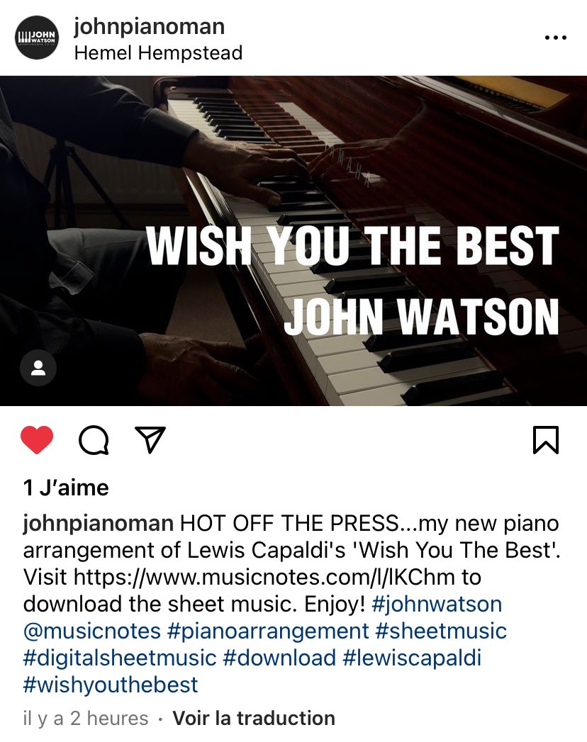 💽| Hello! on a un cover a vous proposer! (si vous en avez aussi mettez en RT ou Com!) 
Cover de : «  Wish you the best » by @johnpianoman 
Foncez ecouter !