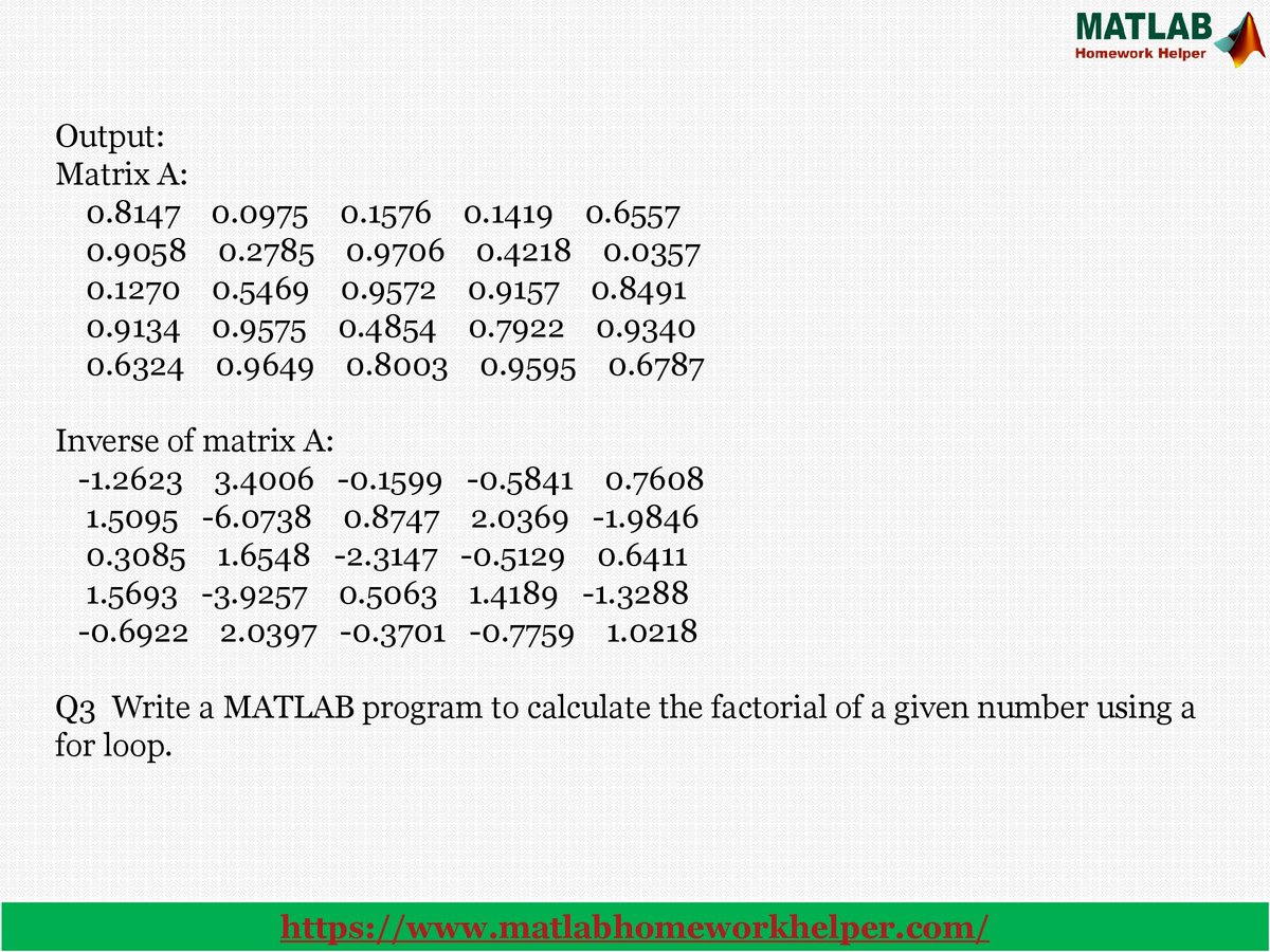 matlabhwhelper's tweet image. We as a matlab homework help and homework provider are the one who is the leading Matlab tutoring service provider. We aim to provide timely and cost-effective solutions to help students excel in their studies.
Website : - matlabhomeworkhelper.com

#matlabhomeworkhelp #education