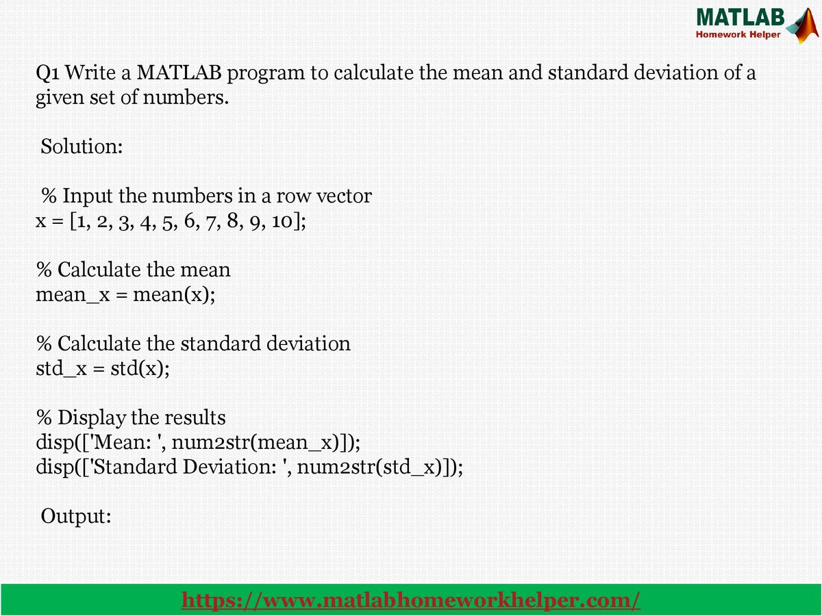 matlabhwhelper's tweet image. We as a matlab homework help and homework provider are the one who is the leading Matlab tutoring service provider. We aim to provide timely and cost-effective solutions to help students excel in their studies.
Website : - matlabhomeworkhelper.com

#matlabhomeworkhelp #education