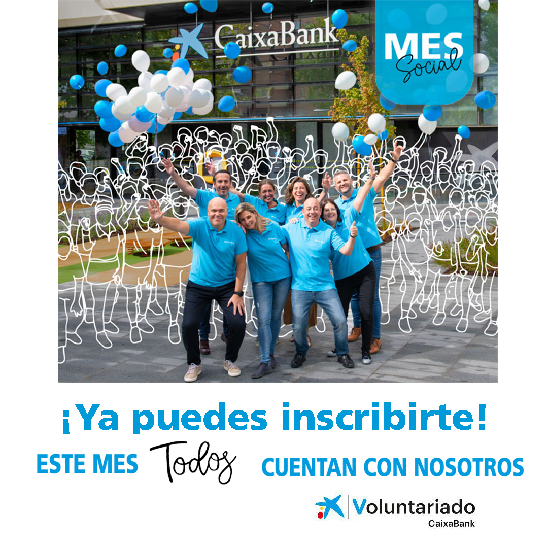 📅 Del 2 al 31 de mayo todos cuentan con nosotros en el #MesSocial de #VoluntariadoCaixaBank.

Ya puedes apuntarte a los miles de actividades disponibles en todo el país. 

Te esperamos con los brazos abiertos para seguir nuestro camino del #Voluntariado 💙

#CABKAcciónSocial