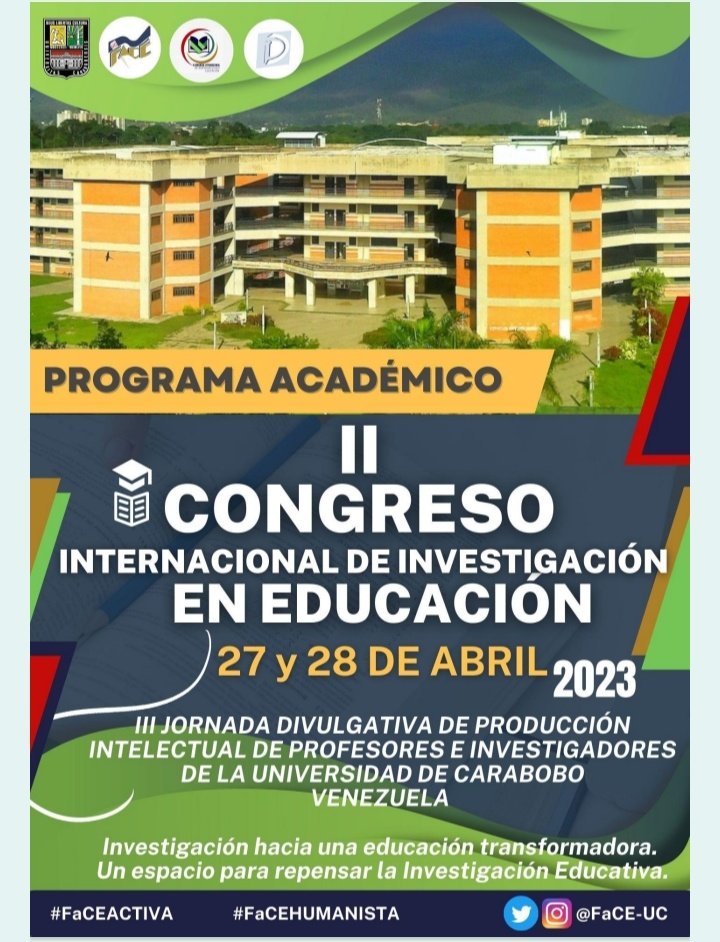 mcarcila's tweet photo. Hoy participo con tres ponencias en el IICONGRESO INTERNACIONAL DE INV. EN EDUCACION de mi @FaCE_UC: Sistema de créditos académicos, Implantación curricular, Aprender con personas invidentes. Tres experiencias académicas y humanas en primera persona #orgulloFaCE #almaFaCE https://t.co/1pDs3KUit2