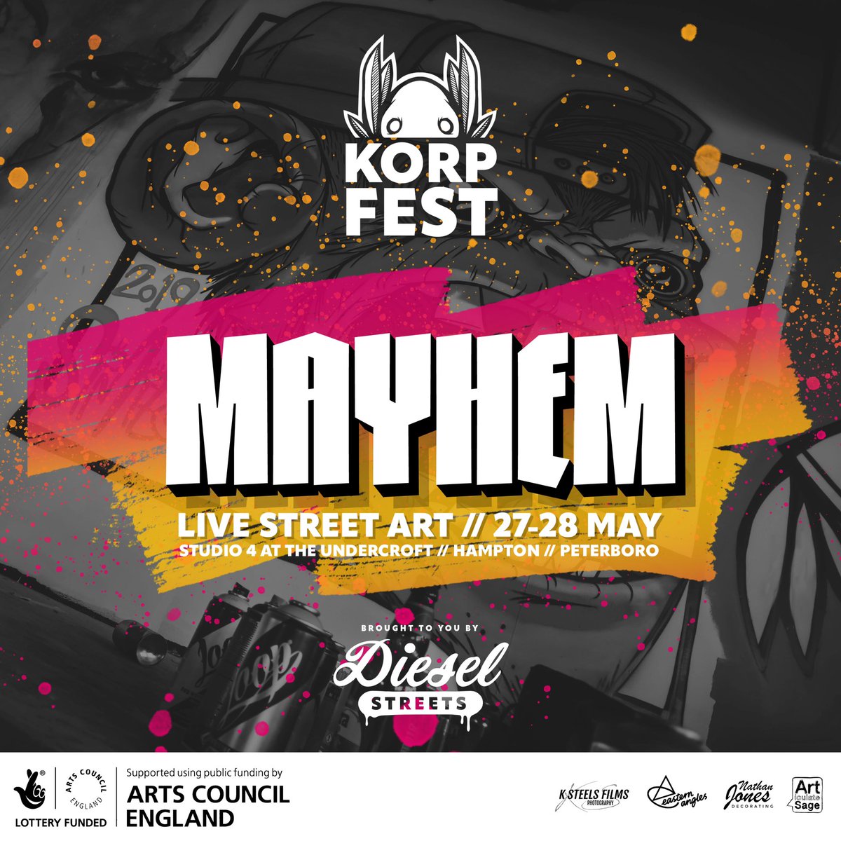 👇🏻👇🏻👇🏻👇🏻👇🏻👇🏻👇🏻
We need a sponsor! Tag someone who is willing to invest in our 3 pillars?

🐐 Bringing the greatest street art talent to paint in Peterborough. 
👑 Creating opportunities for local artists to shine.
🌱 Building the next generation of street artists through free