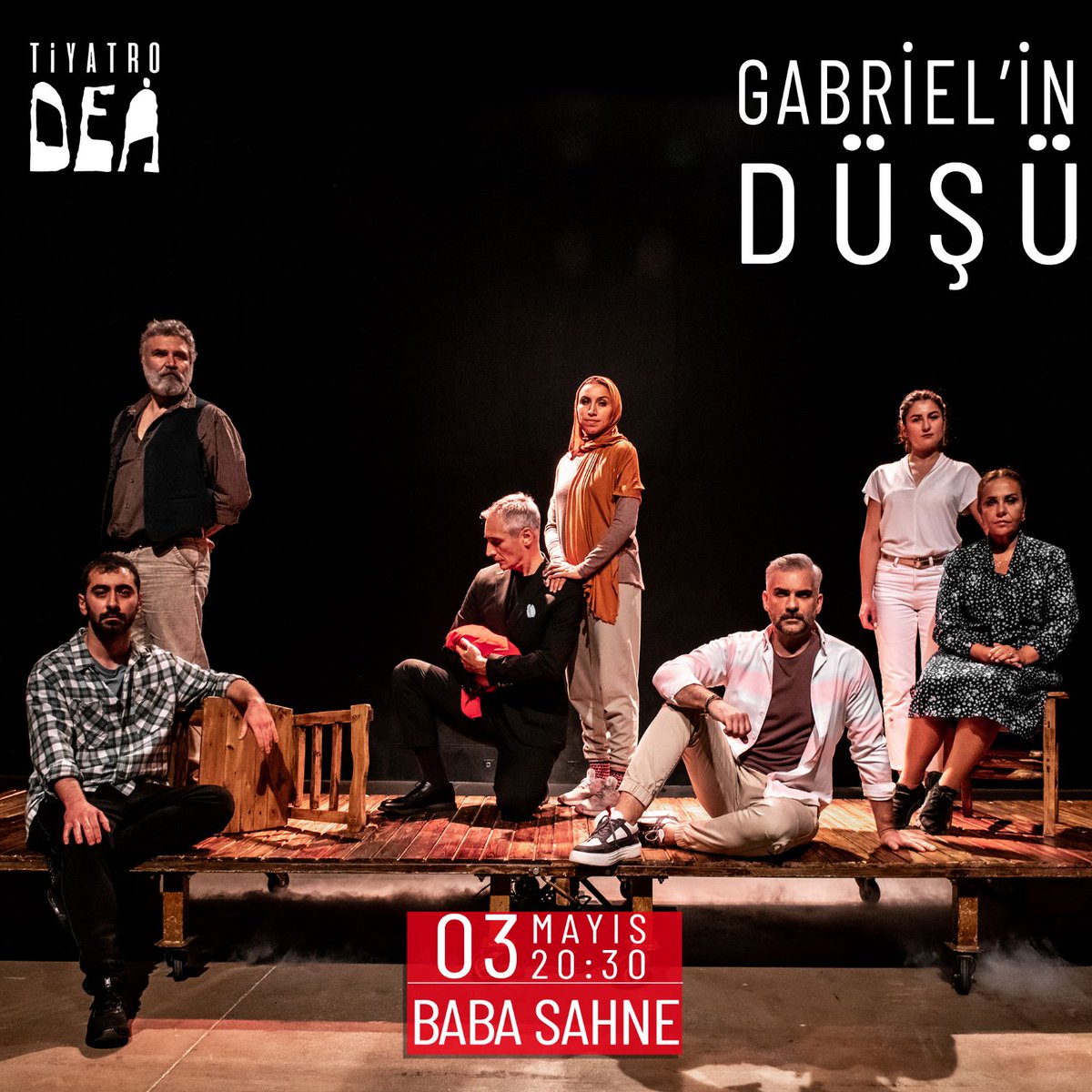 Gabriel'in Düşü; Midilli Adası'nın büyüleyici atmosferinde bir göç hikayesi. 3 Mayıs 20:30'da Baba Sahne'de