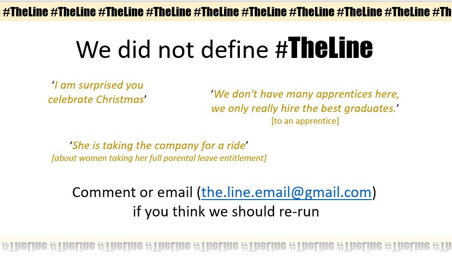 thelineTW's tweet image. Lets reflect on the other end of the scale.  No one answered these. We did not #DefineTheLine.

Why???

Knowing that suporting everyone matters and not everything is #OverTheLine would you like them to be re-run?

Comment to answer, or email if you want your views to be private