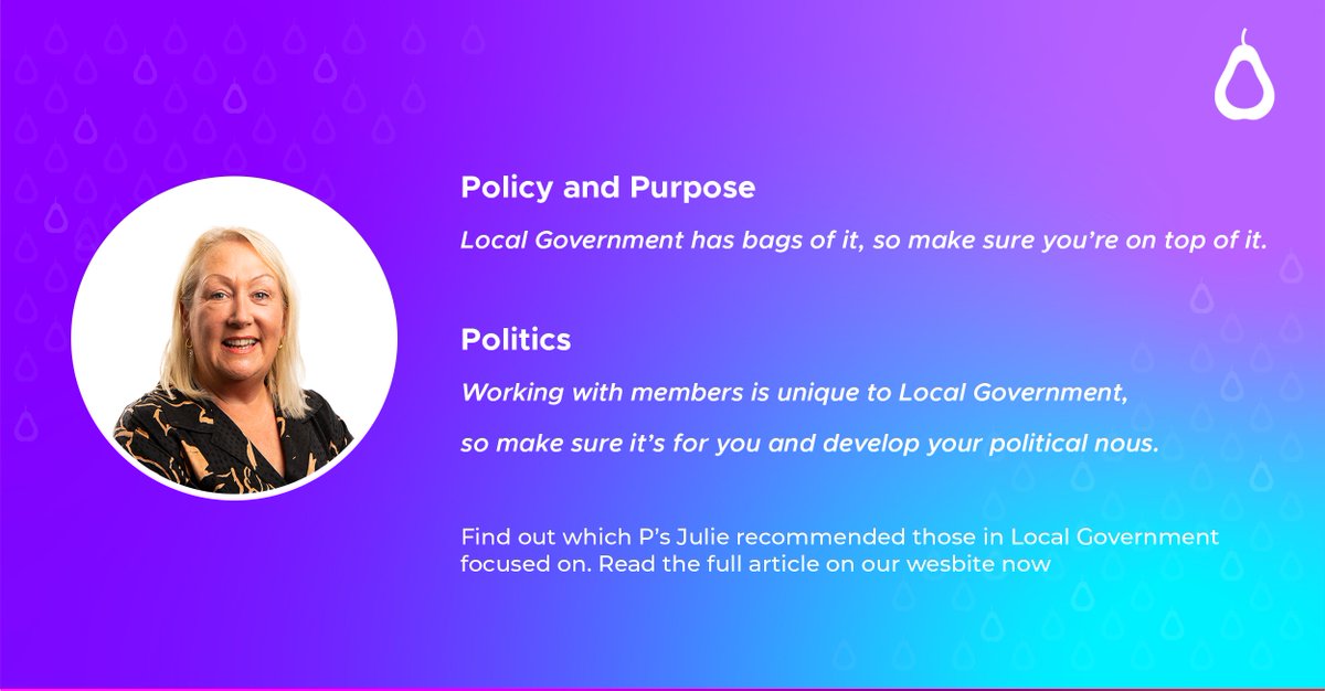 Tristan Moakes (@tristanmoakes) on Twitter photo wearepenna: Policy, Purpose, Politics. These are just 3 of the 10 P's that <a href="/JulieTowers_PRS/">Julie Towers</a> recommended #localgov focus on when she spoke at the <a href="/districtcouncil/">District Councils' Network</a> network's Staff Development Programme.
Learn which other 'P's' made the list. Read her ful… wearepenna: Policy, Purpose, Politics. These are just 3 of the 10 P's that <a href="/JulieTowers_PRS/">Julie Towers</a> recommended #localgov focus on when she spoke at the <a href="/districtcouncil/">District Councils' Network</a> network's Staff Development Programme.
Learn which other 'P's' made the list. Read her ful…