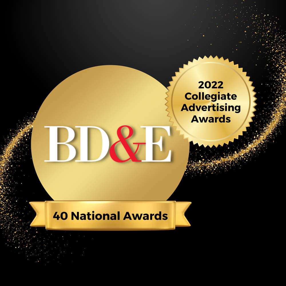 BDEUSA's tweet photo. Check out our latest eNews! Winners were recently announced in the national 2022 Collegiate Advertising Awards, and BD&amp;E brought home six gold awards, two silver awards and one bronze award, bringing our total to 40 National Awards in 2022! https://conta.
https://t.co/lOScQcAmlr https://t.co/0Sx49Bca2B