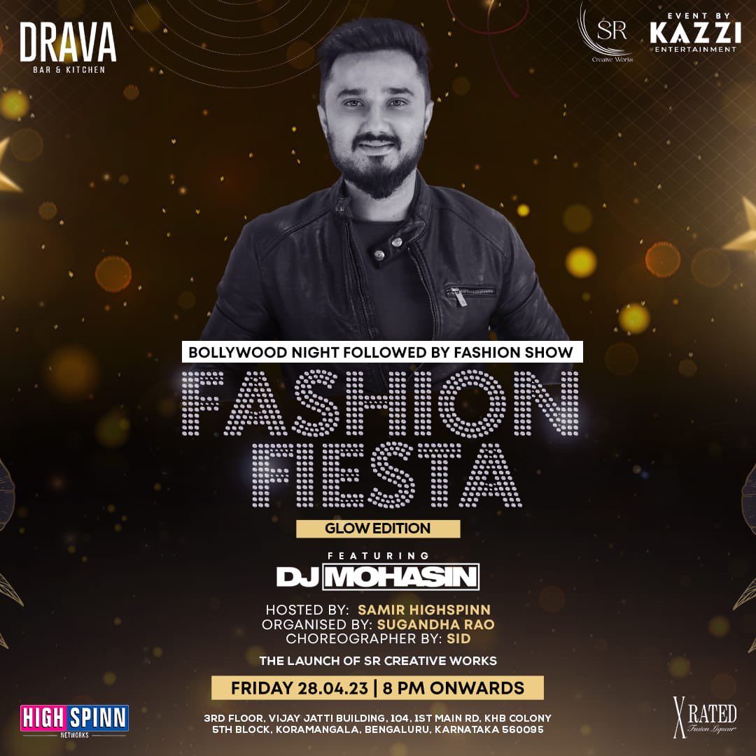 DjMohasin's tweet photo. 🤩F R I D A Y || N I G H T🤩
.
📍DRAVA || KORMANGALA📍
.
🌟FASHION FIESTA🌟
.
BOLLYWOOD CLUB / COMMERCIAL TUNES
•

#djmohasin #dj #djlife #djstyle #bollywoodnight #dance #music #party #clubbing #weekend #bangaloreparties #fridaynightfever #fridaynightvibes #bangalorenightlife https://t.co/e9RNLQqtwe