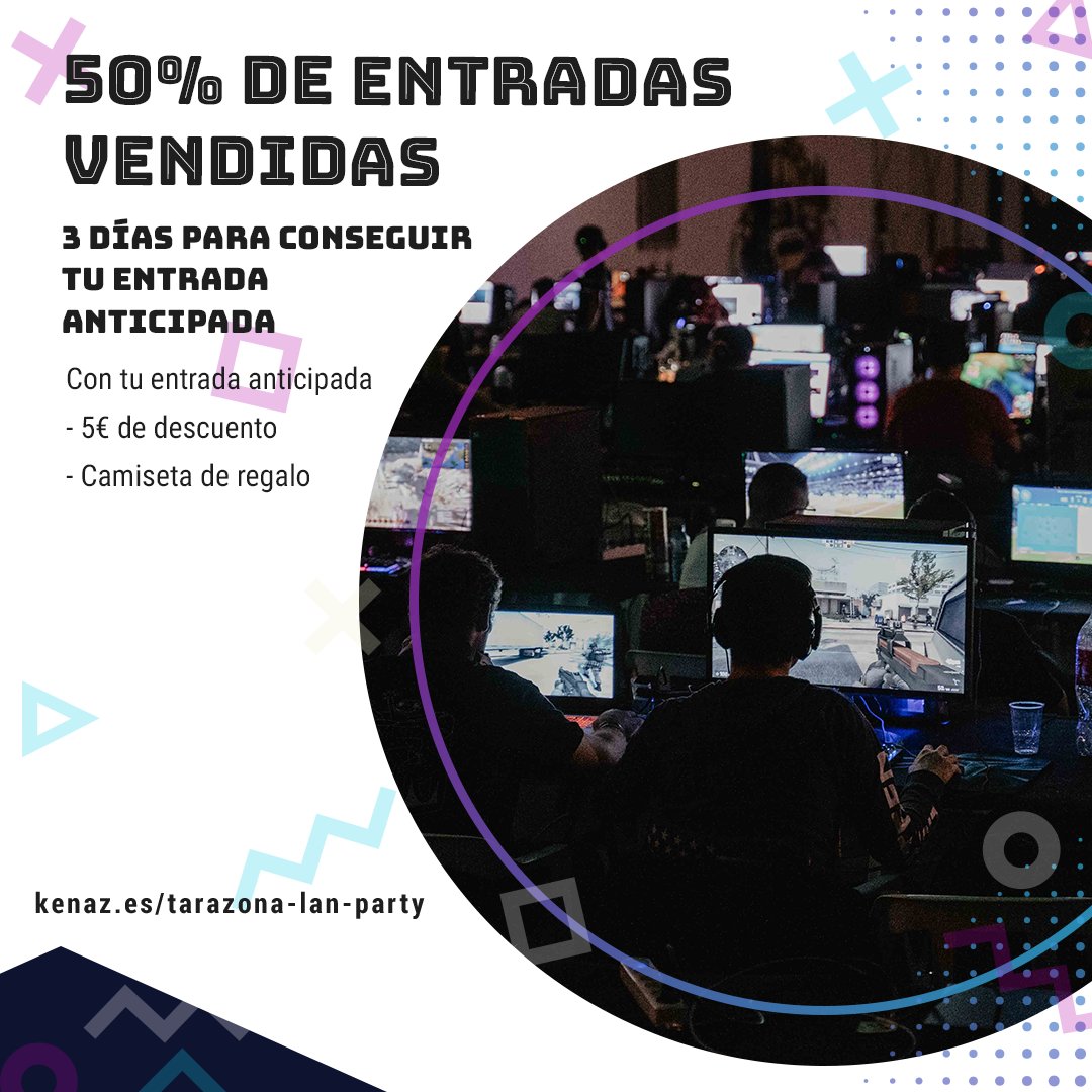 🕹¡Las entradas están volando!

Últimos 3 días para conseguir tu entrada anticipada.

5, 6 y 7 de Mayo llega Tarazona Gamer Party

🎟Entradas:

kenaz.es/tarazona-lan-p…

#tarazona #moncayo #aragon #zaragoza #xaragozagamer #esports #gamer #gamers #videojuegos #leagueoflegend