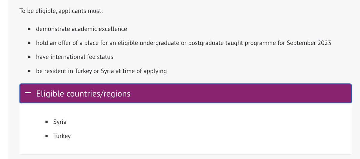 Psibilim's tweet photo. University of Glasgow Türkiye ve Suriye'den depremzede öğrenciler için burs programı (okul harcı) duyurdu.
Lisans ve Yüksek Lisans hemen hemen her program mevcut. 
Başvurular 30 Haziran'a kadar. Yayalım tüm depremzedelere ulaşsın.

Bu sayede Türkiye'deki özel üniversiteler de utanırlar belki.  

https://t.co/oCcTHvHJnN