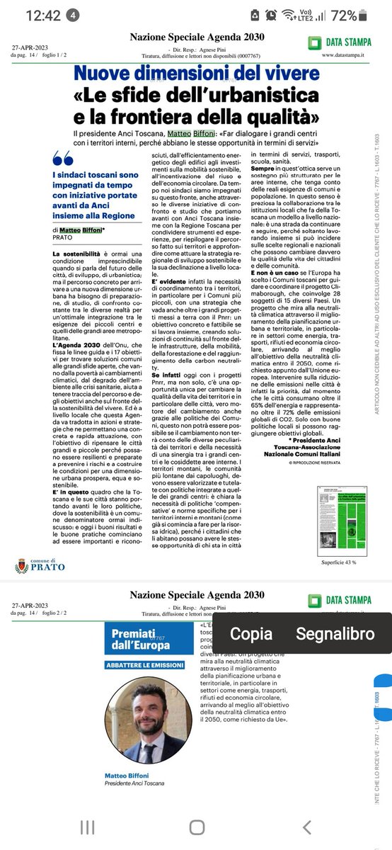 Oggi su <a href="/qn_lanazione/">La Nazione</a> l'intervento del nostro presidente Matteo Biffoni sul rapporto tra grandi #città e piccoli #Comuni

#territorio #sindaci #urbanistica 
<a href="/MattBiff/">Matteo Biffoni</a> <a href="/regionetoscana/">Regione Toscana</a> <a href="/simonegheri/">simone gheri</a> <a href="/comuni_anci/">comuni_anci</a>