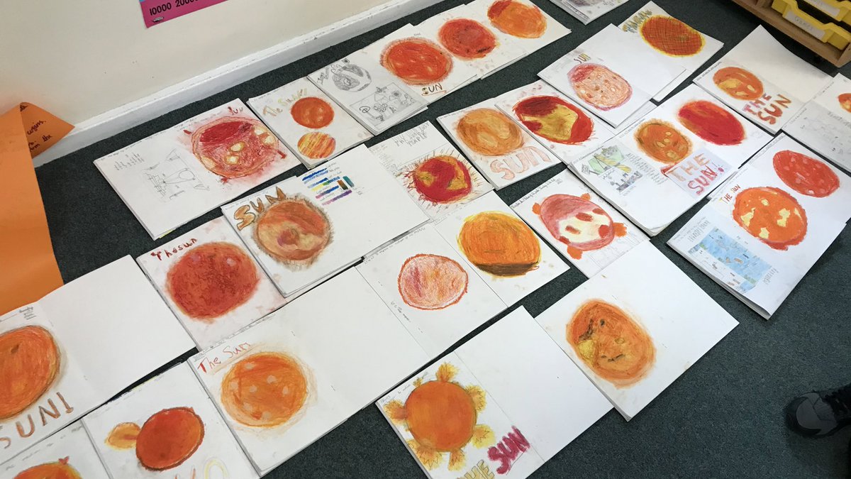 FirTreeJuniors's tweet photo. The sun is shining in Sycamore class today!☀️ We have explored a range of blending techniques whilst looking at light and hard pressure. https://t.co/9HB4LVRjNi