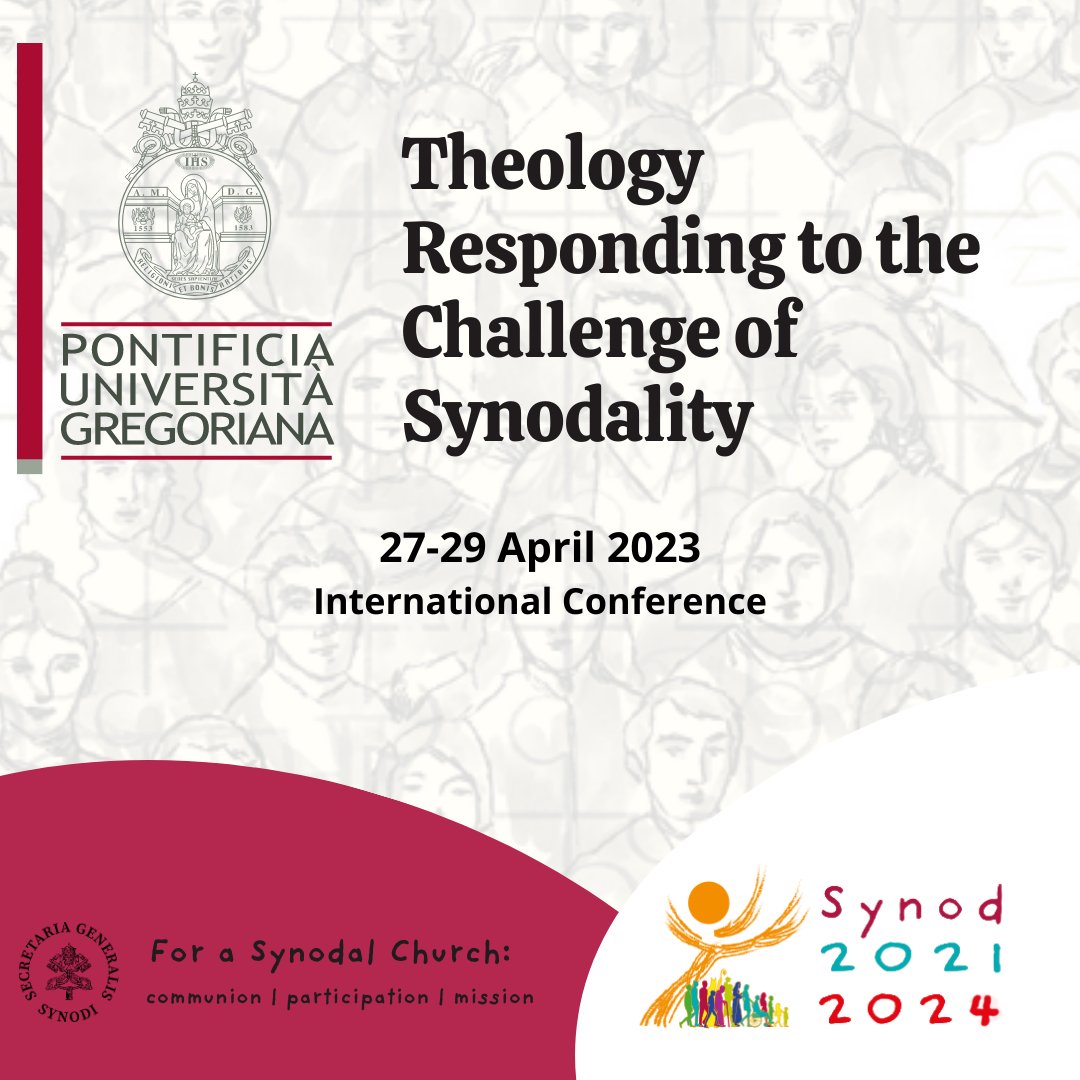 Synod_va's tweet photo. A Congress on "Theology Responding to the Challenge of Synodality" is underway at @UniGregoriana
@Synod_va is represented by @SrNatB and @GrechMario, who opened the Congress with a speech focusing on the role of theology in the synodal process. #Synod #PUGsynodality https://t.co/WP5P72qOv4