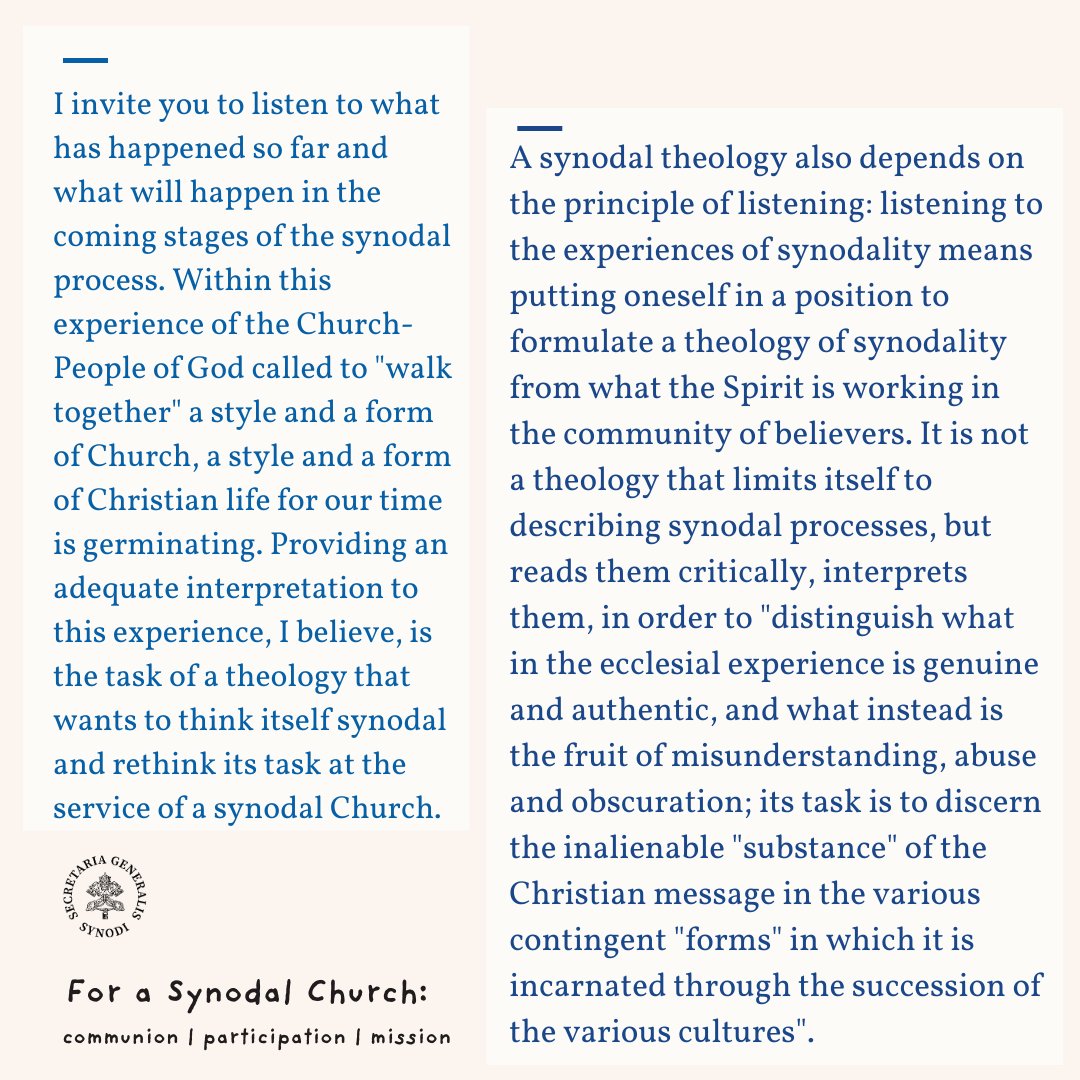 Synod_va's tweet photo. A Congress on "Theology Responding to the Challenge of Synodality" is underway at @UniGregoriana
@Synod_va is represented by @SrNatB and @GrechMario, who opened the Congress with a speech focusing on the role of theology in the synodal process. #Synod #PUGsynodality https://t.co/WP5P72qOv4