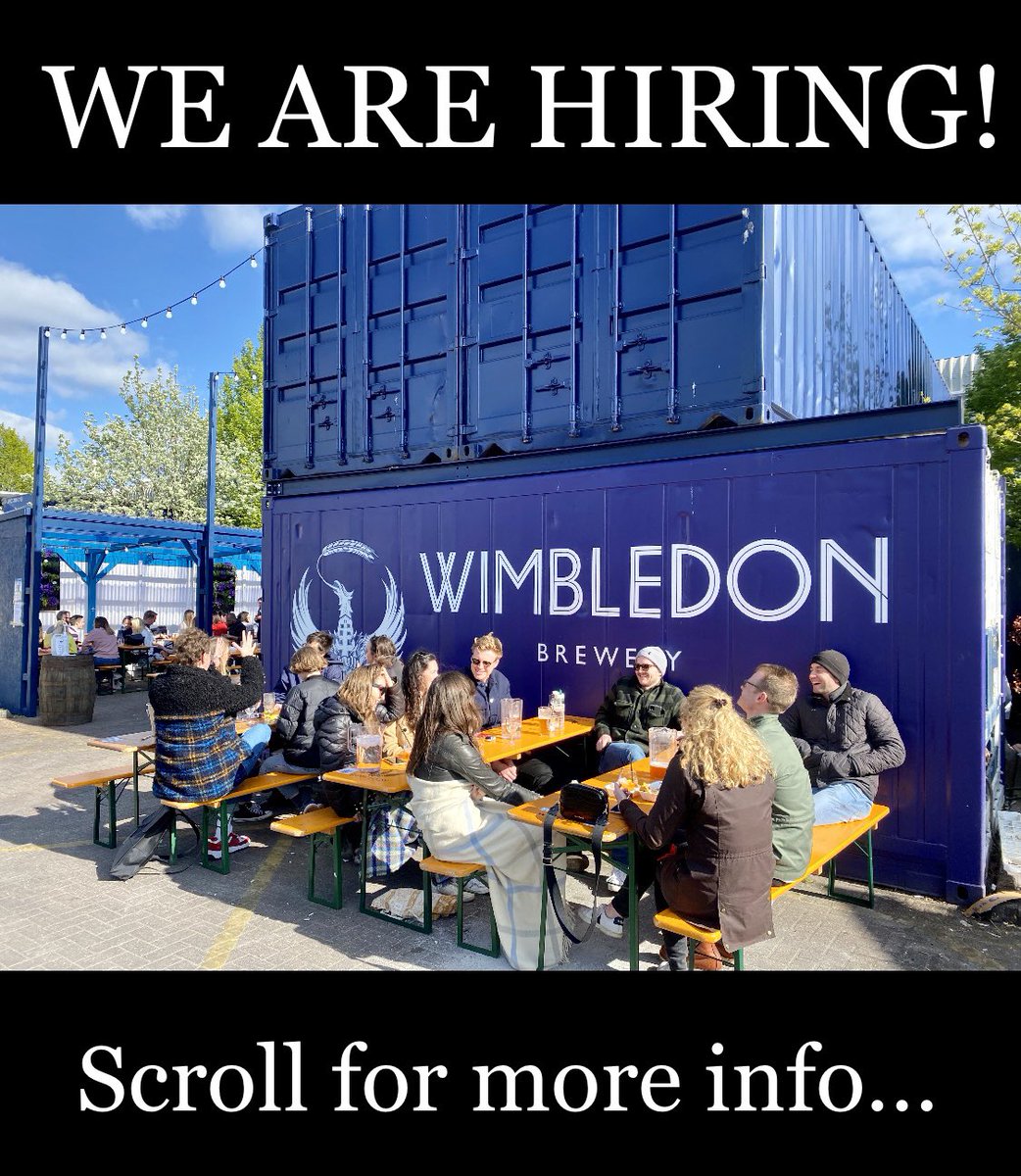 WimbledonBrew's tweet photo. We’re looking for dependable beer aficionados to help us out at the Wimbledon Tap for our summer sessions. 

Experience preferred, though site-specific training provided. 

Please contact: enquiries@wimbledonbrewery.com for more info.

#tapsessions #brewerytap #staff #jobs https://t.co/HjIJ2IX62u