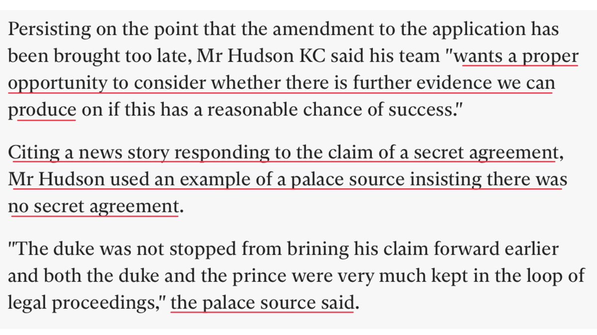 ArchewellBaby's tweet photo. After Prince Harry's lawyers revealed that Prince William had received secret Β£1M settlement from Rupert Murdoch, Kensington Palace refused to comment but a "palace source" denied the agreement.
Today, The Sun is using this "palace source" as a delay tactic to gather evidence. https://t.co/dP6UULJeow
