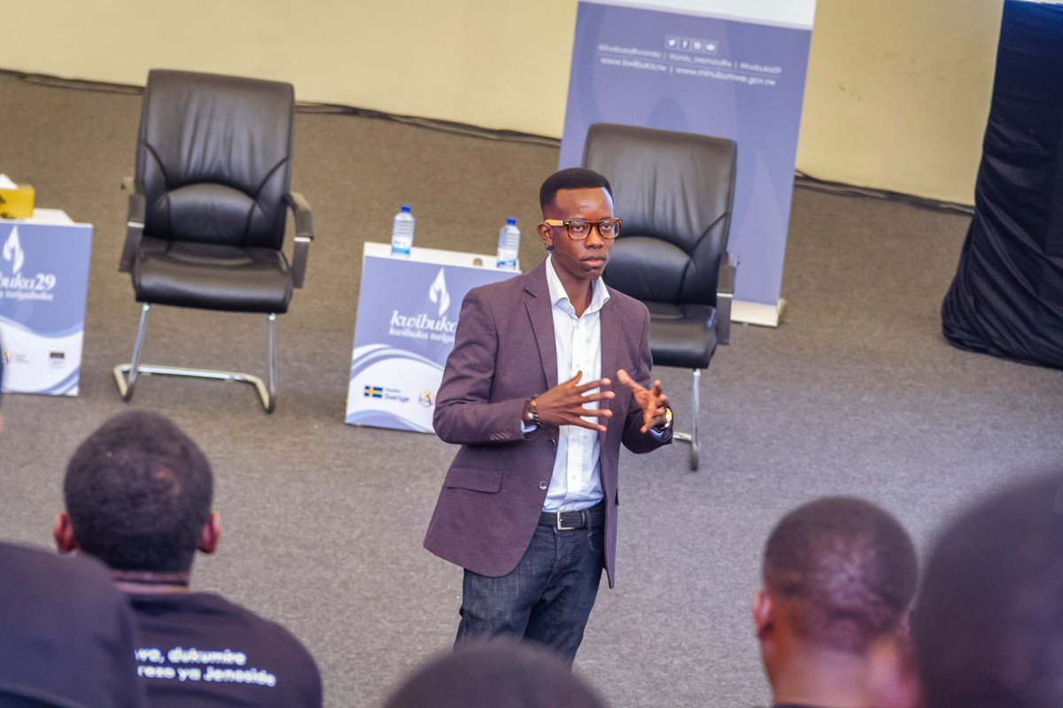 "Ikintu cyonyine dushobora kwishyura igihugu ni uguharanira ko kitazasubira aho cyavuye dukoresha neza ibyo kiduha" <a href="/Inkotanyi_C/">Intwari Christian</a> 

Founder - Director <a href="/Our_Past_In/">Our Past Initiative</a> 

#Youthconference2023
#Kwibuka29
