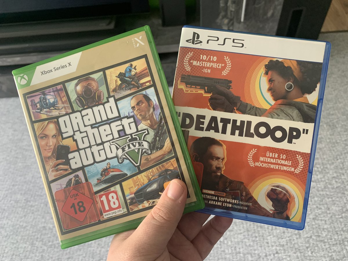 medieneffekt's tweet photo. Gerne RT: Hat wer Interesse an GTA V oder Deathloop? Würd die für n schmalen Taler abgeben https://t.co/NpUkz2WrnI