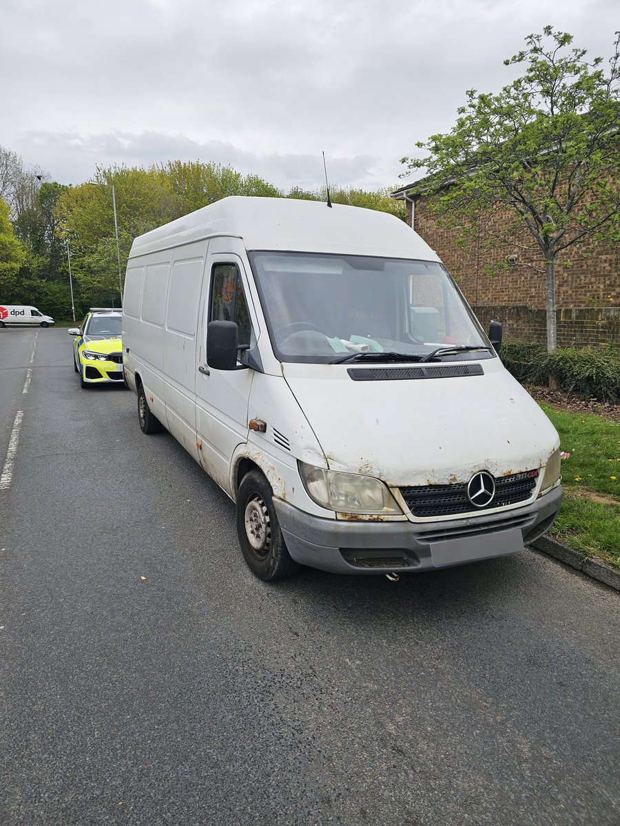 NP_PC1604's tweet photo. Another hour passed and another vehicle seized. This van was stopped in #Northampton.
On checking the insurance, driver had:
❌️ Wrong address
❌️ Wrong date of birth
❌️ Wrong class of use
Thanks to @DriveInsured for their assistance in checking insurance status! https://t.co/rmfdPb9TZ0