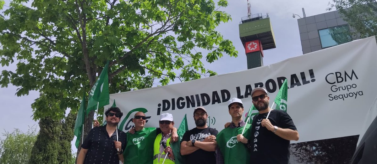 csifcbmtm's tweet photo. Primer día d concentraciones d trabajadores #CBM @gruposecuoya d  @InformativosTM @BuenosDiasTM @telemadrid.Mañana misma hora y mismo lugar volveremos a concentrarnos x unas condiciones laborales y económicas dignas.Estáis todos/as invitados a apoyarnos.Los paros hasta las 14:30h https://t.co/EC0Sk4P5EH