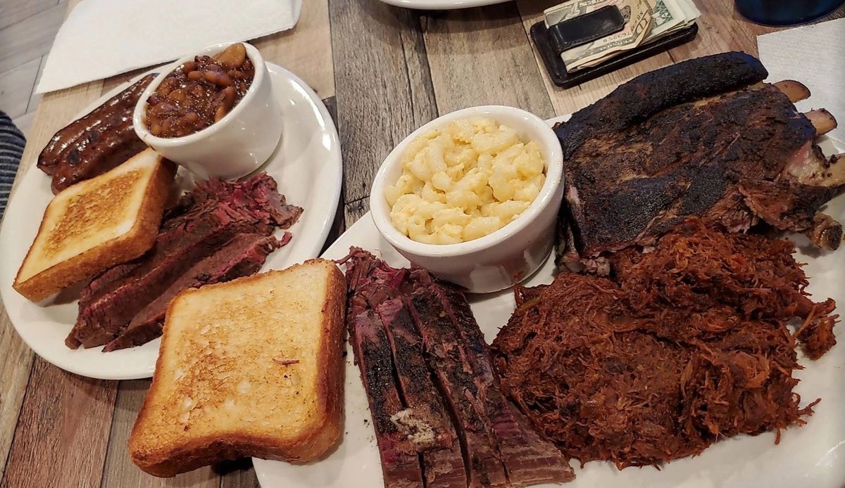 tbaconsbbq's tweet photo. Try a meat plate! 1, 2 or 3 meats of your choice and sides. Enjoy! https://t.co/ynmnhXc7Gx