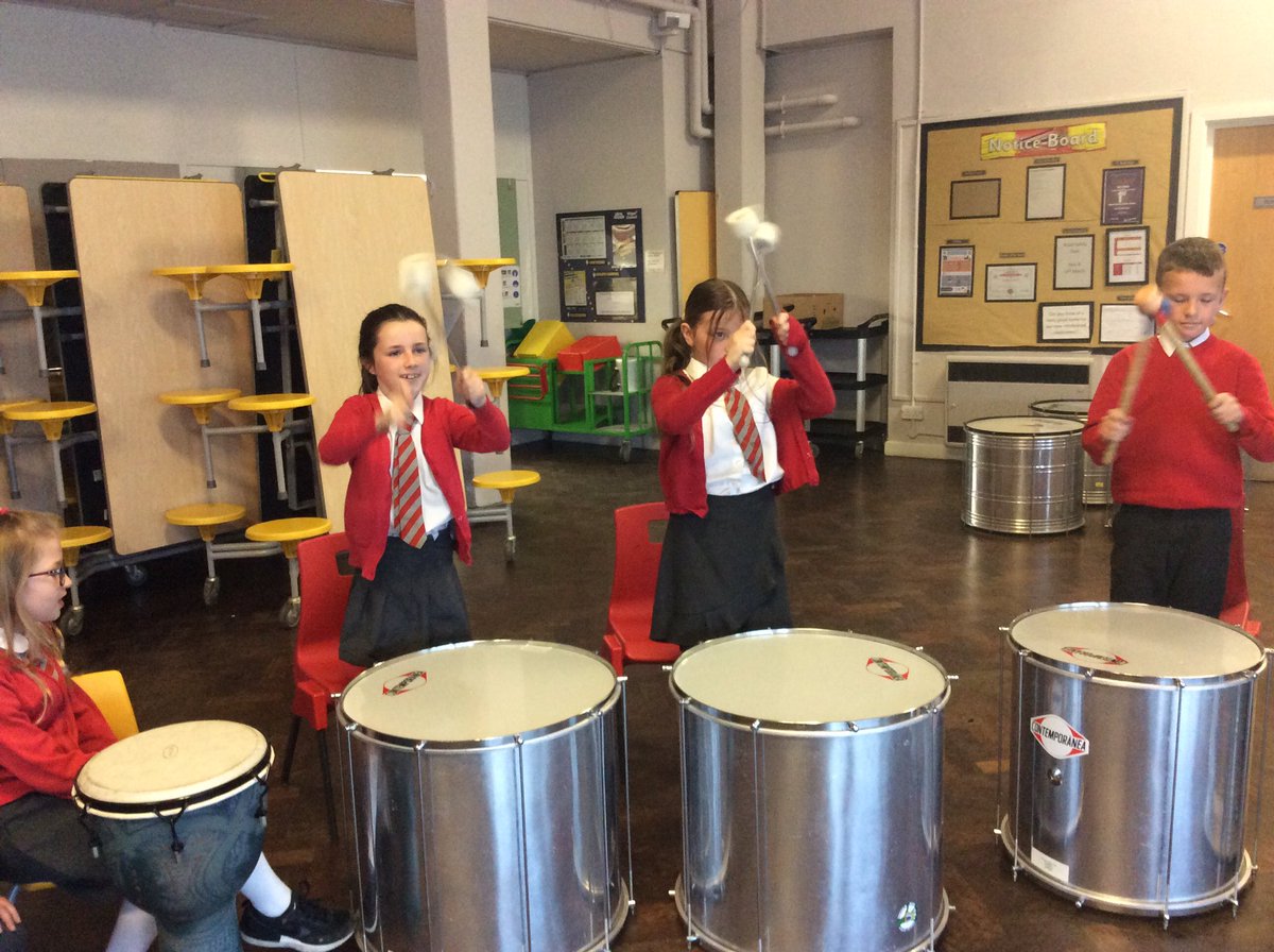HFyear4's tweet photo. Today was our first day with our new instruments, the Samba drums! https://t.co/Mp3MspLsUm