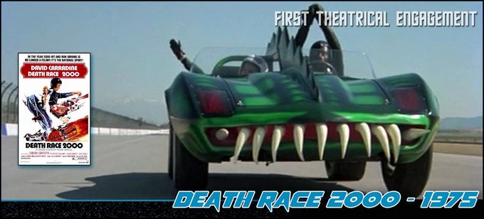 ELeeZimmerman's tweet photo. 1975's "Death Race 2000" turns 48 years young today (U.S.)! https://t.co/95e5pUK2Ft #SciFi #Syfy #Fantasy
@RogerCorman
@TheSlyStallone
#DavidCarradine #SimoneGriffeth #MaryWoronov
@MartinKove
#RobertaCollins #LouisaMoritz #DonSteele #JoyceJameson
!!! Please Retweet !!!