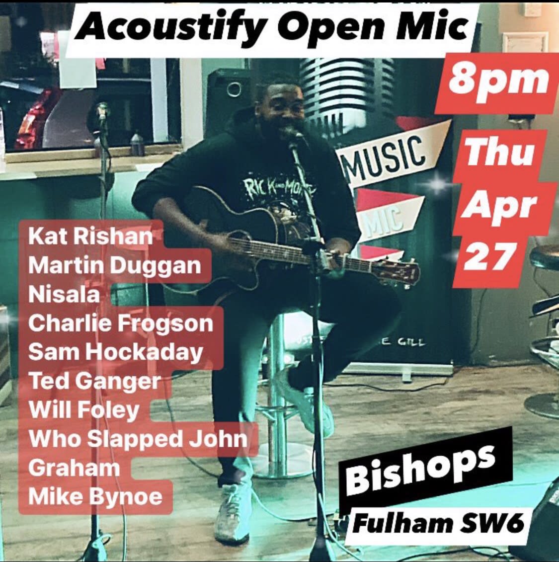 Tonight is going to go big. Some great local and international acts. Boom