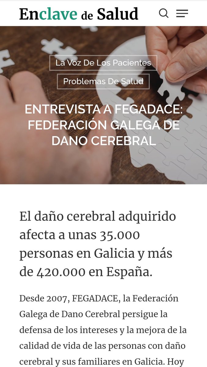 danocerebralgal's tweet photo. Entrevista en @Enclavedesalud @cofpontevedra á nosa directora, @begohval na que fala do movemento asociativo de DCA organizado entorno a #FEGADACE. Da nosa misión, das asociacións membro, dos servizos e programas desenvolvidos, etc. 
Podes lela aquí 👉✍️: https://t.co/WfauCeGGuC https://t.co/eMpl7E5Hw7
