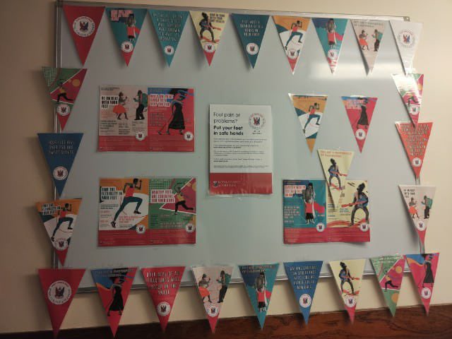HdftPodiatry's tweet photo. Spreading the word amongst colleagues in Malton Hospital around the importance of health feet 🤩👣❤️ @RoyColPod  #UKfoothealthweek23 https://t.co/rQE6xBHrLH