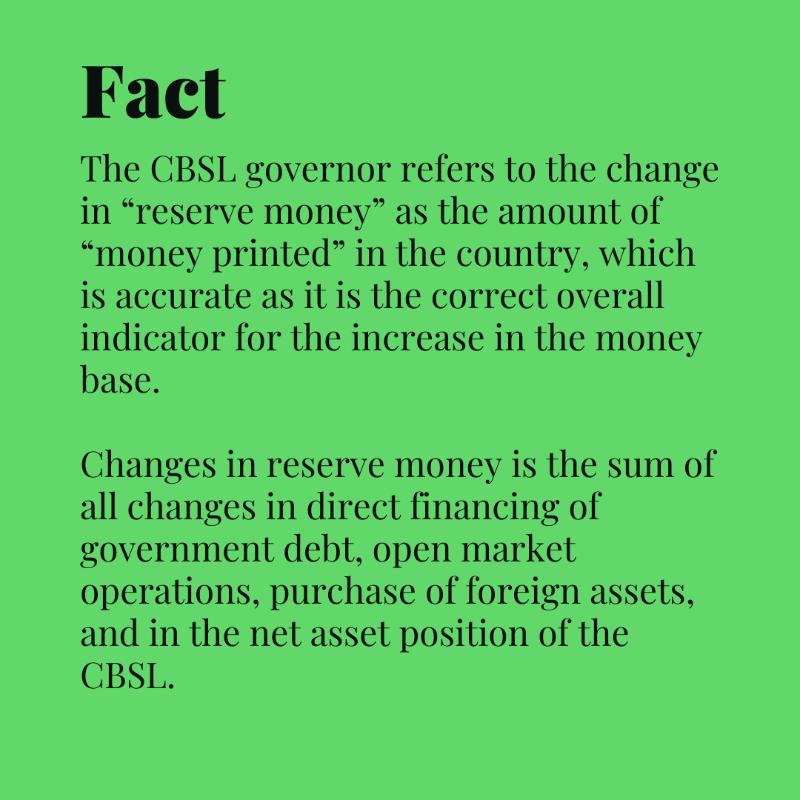 factchecklka's tweet photo. Commenting on the question of inflationary pressure created in #LKA due to increased money printing 💸 the @CBSL governor claims that money printing has ⬇ in 2022 compared to 2021.
Swipe ◀️ to find out why he is right!
👉 Read the full: https://t.co/unY83JPfGp
#FactCheckLk