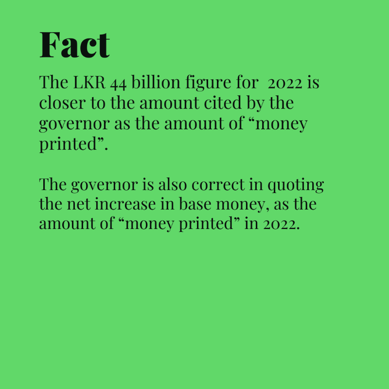 factchecklka's tweet photo. Commenting on the question of inflationary pressure created in #LKA due to increased money printing 💸 the @CBSL governor claims that money printing has ⬇ in 2022 compared to 2021.
Swipe ◀️ to find out why he is right!
👉 Read the full: https://t.co/unY83JPfGp
#FactCheckLk