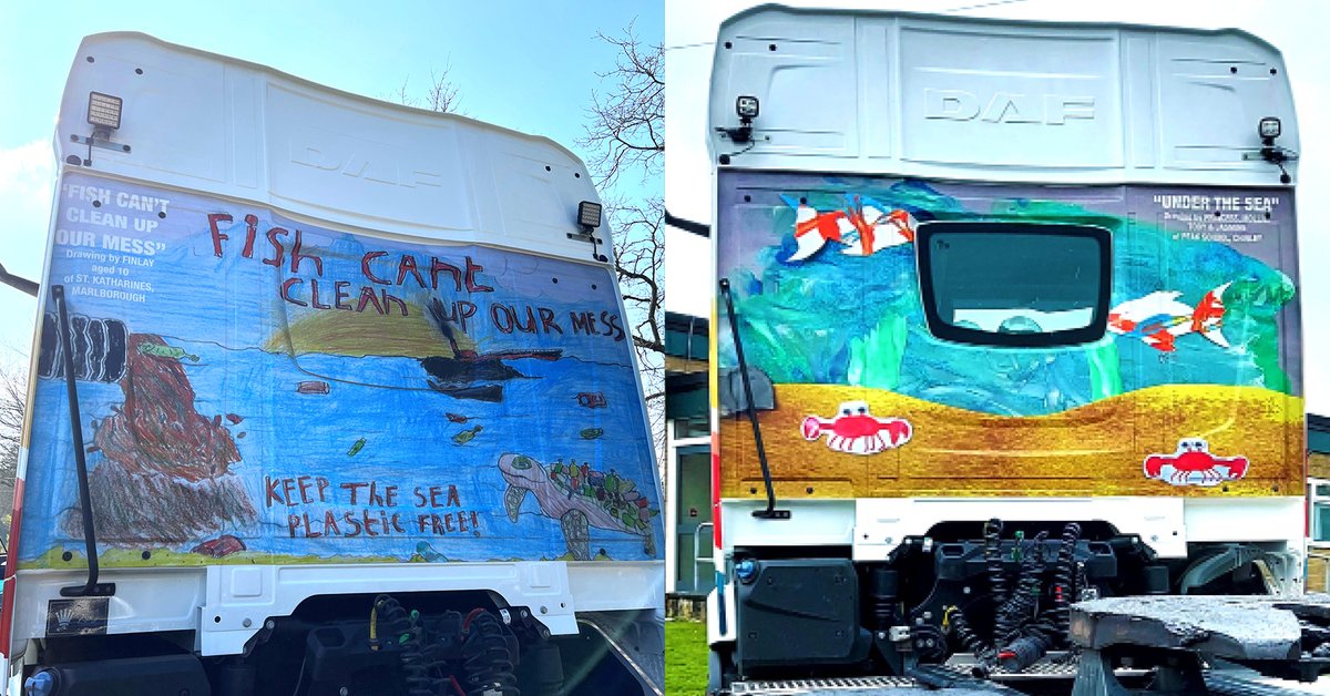 🐟 Keep The Sea Plastic Free

✍ That's the message from our competition winners at <a href="/St_Katharines/">St Katharine's</a> and @peakschchinley to design the wrap themed around #Sustainability for our new #TeamLundy Lorry fleet!

🚛 Look out for our new lorries while on their travels across the UK