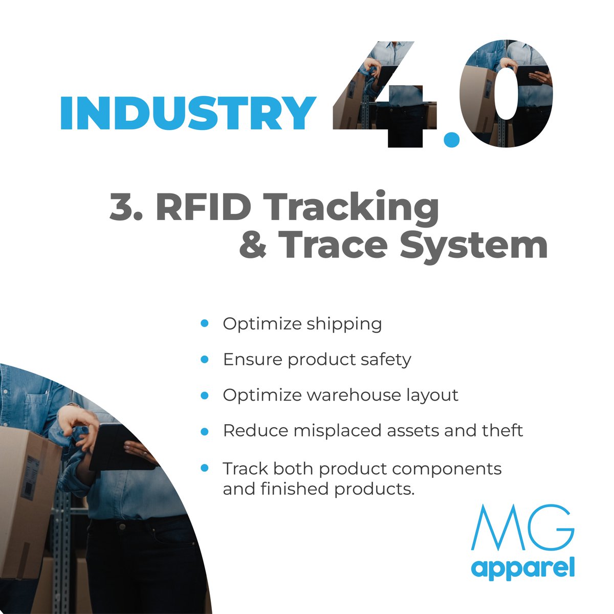 mgapparelpk's tweet photo. As per the Industry 4.0 guideline, MG apparel is working tirelessly to streamline supply chain with RFID Tracking and Trace System by optimizing shipping, ensuring product safety, and reducing theft.
.
.
.
#Industry4 #MGapparel #Mahmoodgroup #RFIDtracking #tracesystem #multan https://t.co/lXyp5BzZ1w