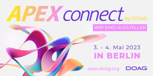 syntegris's tweet photo. Die APEX connect 2023 findet vom 3. bis 4. Mai in Berlin statt.
Wir sind als Aussteller mit einem Stand (Standnummer 5) vertreten und freuen uns auf Ihren Besuch.
#APEX #apexconnect #Doag https://t.co/zH3MeNmYSG