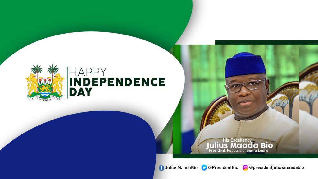 julius_maadabio's tweet photo. Happy 62nd Independence Day 🇸🇱!

May God bless #SierraLeone and her people and make her more peaceful and prosperous. 

The Future of Sierra Leone is All of Us! https://t.co/DVNq9pu0tM