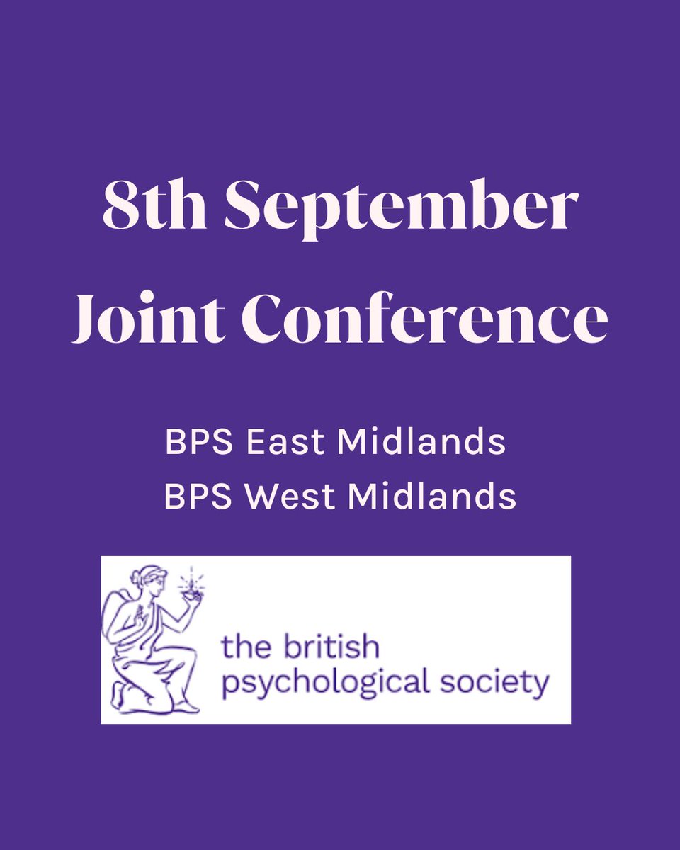 Our Festival of Psychology will be on Friday 8th September in Birmingham.  There will be opportunities to share, listen, learn and discuss the work you are involved in through a mix of symposia, oral and poster presentations and Student Lightning Talks. Abstracts open 🔜