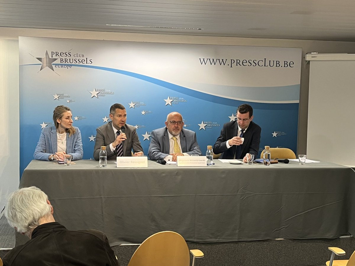 EU_EDPS's tweet photo. The EDPS #PressConference is about to start! Watch @W_Wiewiorowski presenting #EDPS Annual Report 2022 to the media. Webstreaming available on our #EUVideo channel: https://t.co/R6aKNyrQvh https://t.co/gRHIRJOCfR