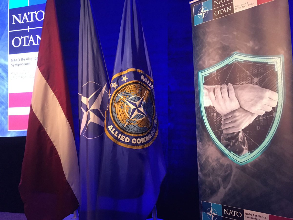 NSPCOE's tweet photo. In beautiful #Riga to include #StabilityPolicing considerations at #NATO Resilience  Symposium. It’s crucial to support the Alliance’s endeavours also through the #LawEnforcement’s #BlueLens to uphold the #RuleOfLaw &amp; ensure #SocietalResilience.
#WeAreNATO #StrongerTogether https://t.co/LJfVyJDNPu