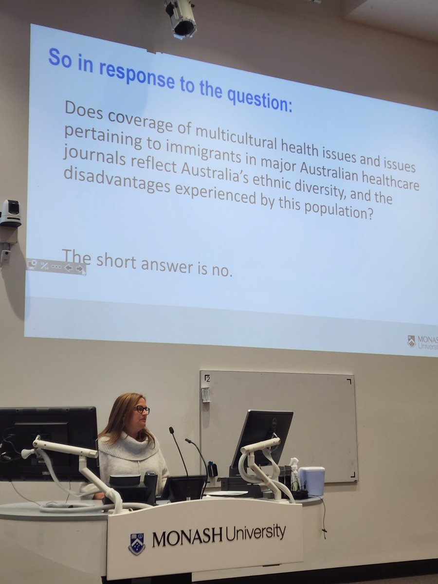 humairamaheen's tweet photo. In Australia, between 2008 to 2022, only 1.1% of published studies from leading Australian journals focused on migrant and refugee population! @iFECCA #Helen Skouteris https://t.co/XOgek3y7tq