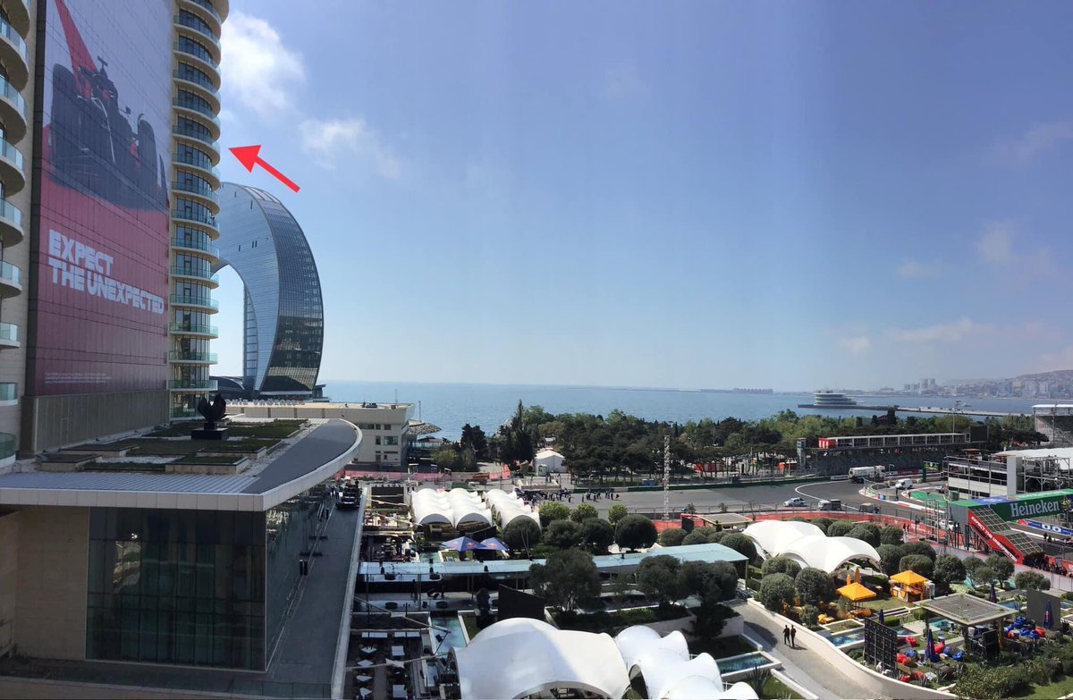 NMRivett's tweet image. And a chance to check out the race view location…

#AzerbaijanGP #firstcorner
